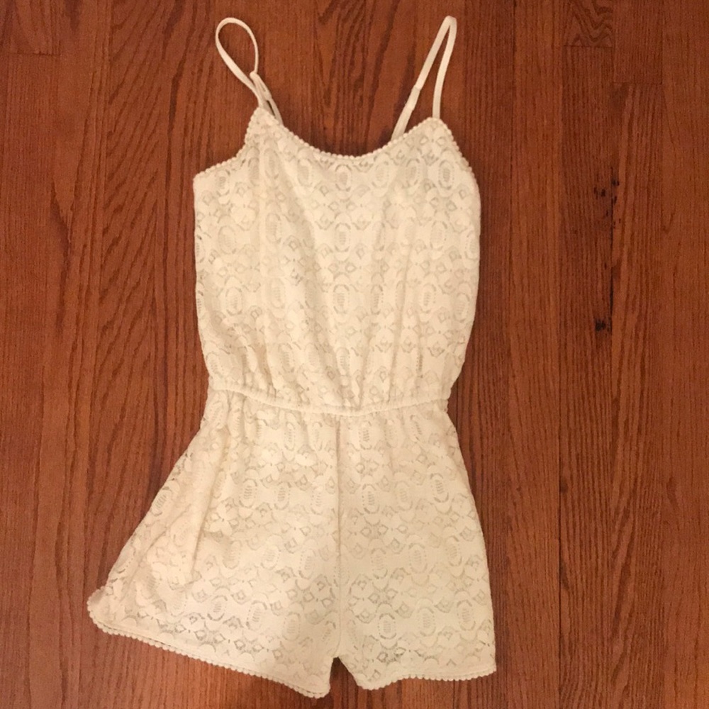 White Boho Romper